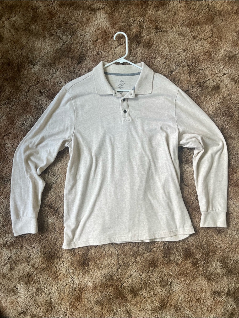 St. John's Bay Men's Long Sleeve Polo Shirt Medium